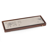 韓滉《五牛圖》局部 乾隆御題詩 重竹色茶盤 62*23.5*4cm